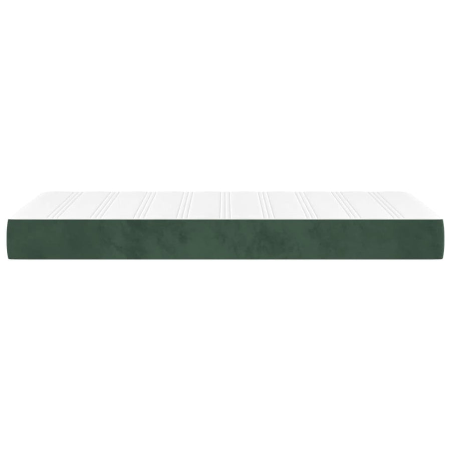 Pocketveringmatras 90X200X20 Cm Fluweel Donkergroen
