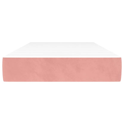 Pocketveringmatras 90X200X20 Cm Fluweel Roze