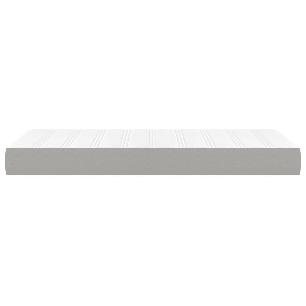Pocketveringmatras 100x200x20 cm stof lichtgrijs 100 x 200 cm Lichtgrijs