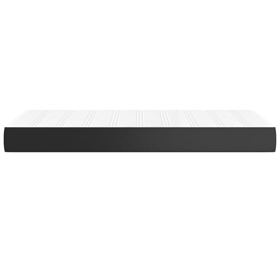Pocketveringmatras 100x200x20 cm kunstleer zwart 100 x 200 cm Zwart