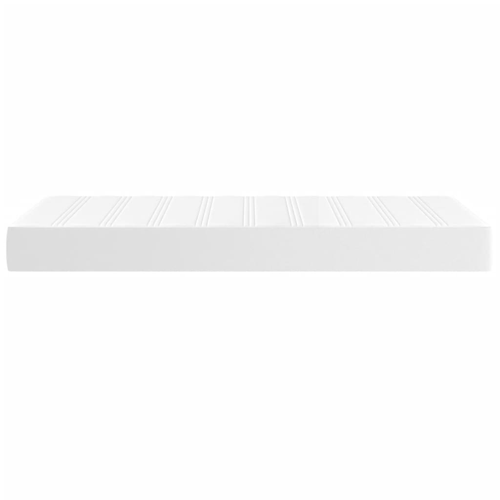 Pocketveringmatras 100x200x20 cm kunstleer wit