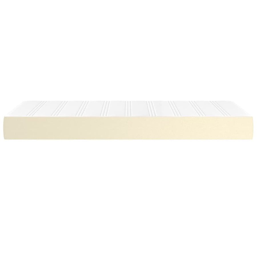 Pocketveringmatras 100x200x20 cm kunstleer crèmekleurig