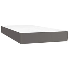 Pocketveringmatras 100x200x20 cm kunstleer grijs