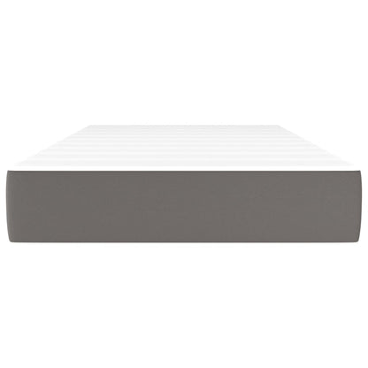 Pocketveringmatras 100x200x20 cm kunstleer grijs