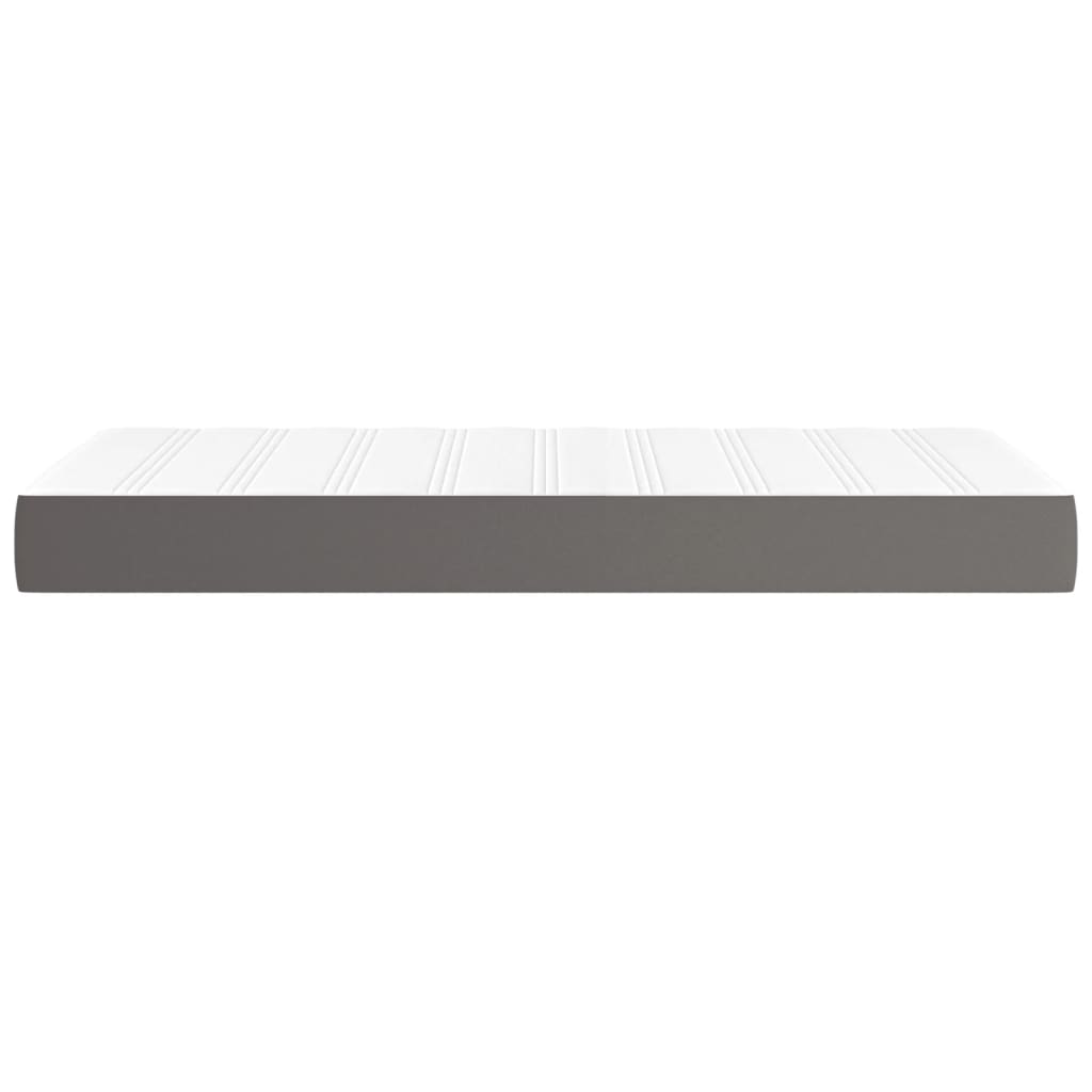 Pocketveringmatras 100x200x20 cm kunstleer grijs