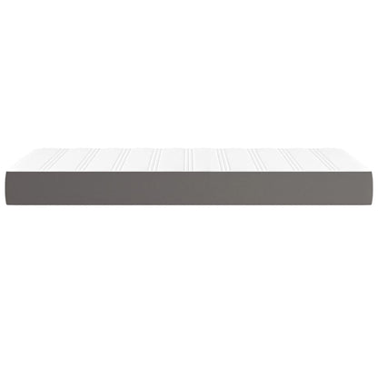 Pocketveringmatras 100x200x20 cm kunstleer grijs