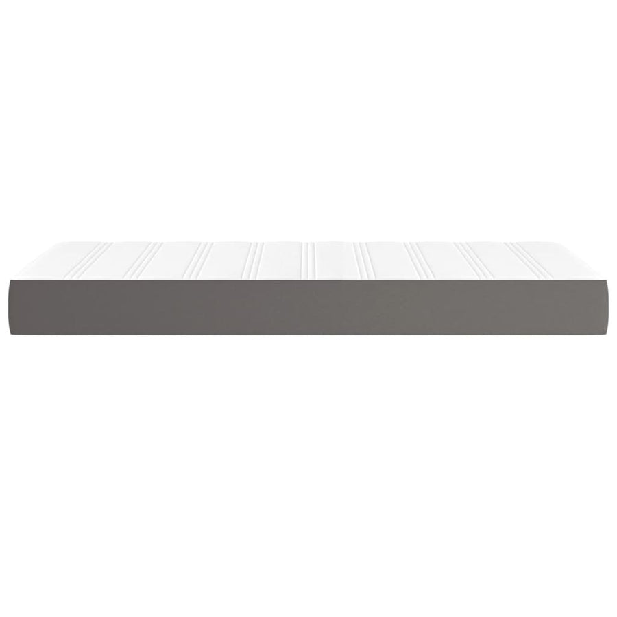Pocketveringmatras 100x200x20 cm kunstleer grijs