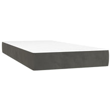 Pocketveringmatras 100X200X20 Cm Fluweel Donkergrijs