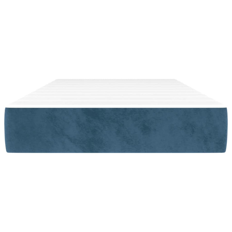 Pocketveringmatras 100X200X20 Cm Fluweel Donkerblauw