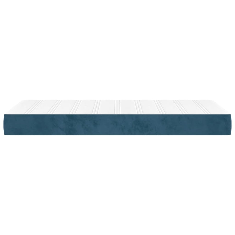 Pocketveringmatras 100X200X20 Cm Fluweel Donkerblauw