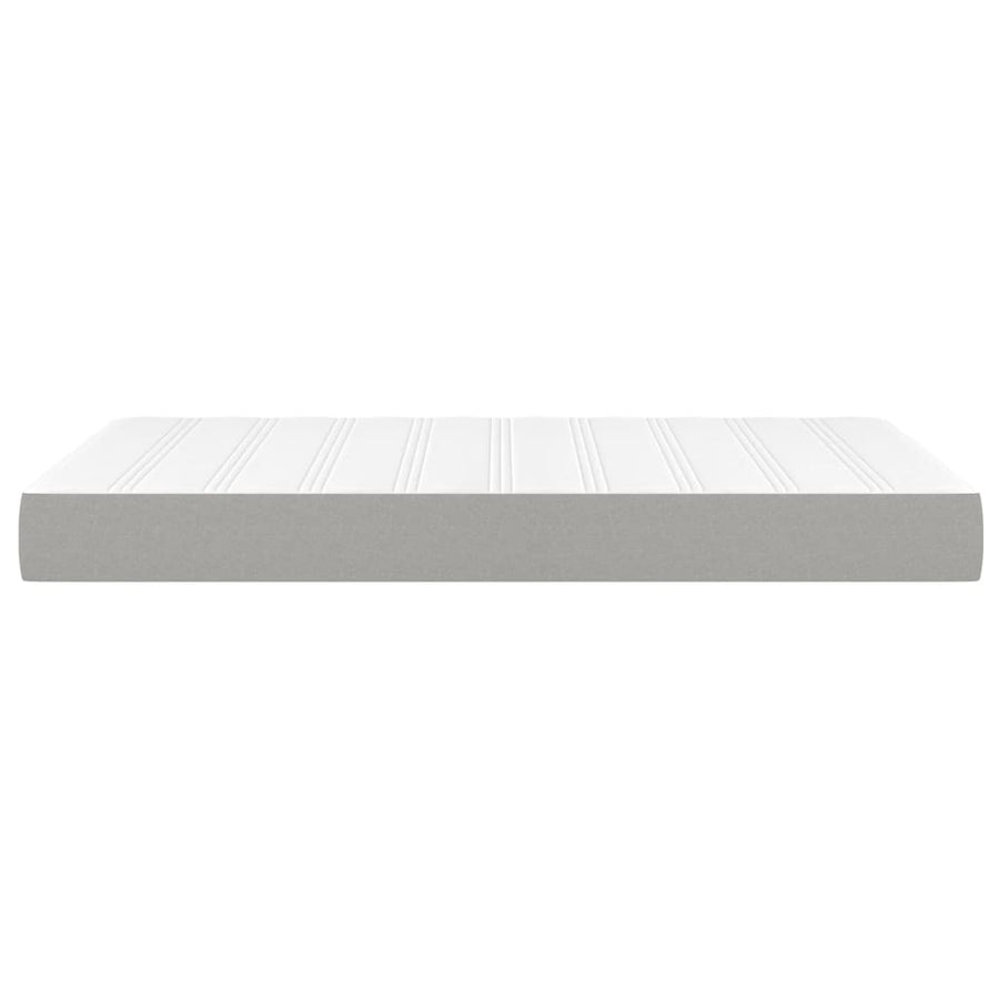 Pocketveringmatras 120x200x20 cm stof lichtgrijs