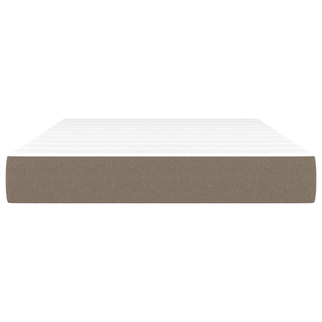Pocketveringmatras 120x200x20 cm stof taupe