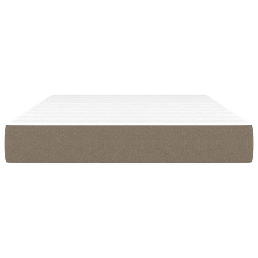 Pocketveringmatras 120x200x20 cm stof taupe