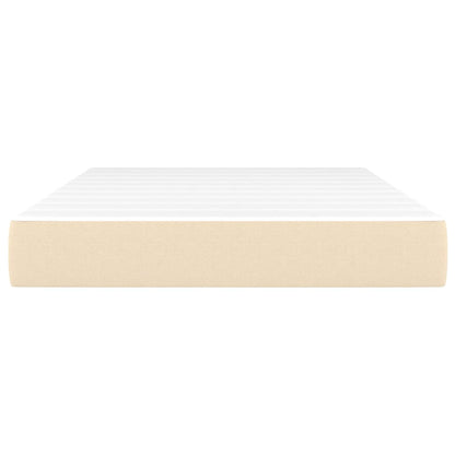 Pocketveringmatras 120x200x20 cm stof crèmekleurig