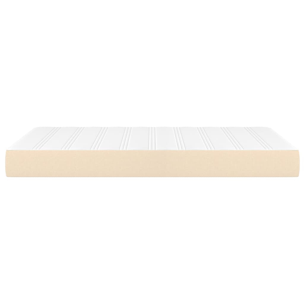 Pocketveringmatras 120x200x20 cm stof crèmekleurig