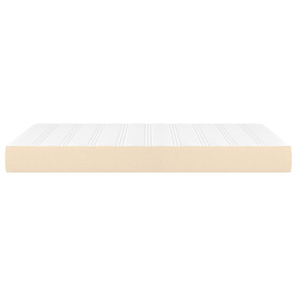 Pocketveringmatras 120x200x20 cm stof crèmekleurig