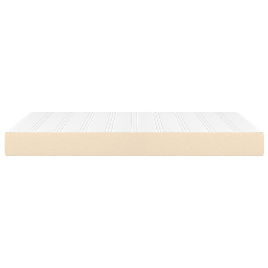 Pocketveringmatras 120x200x20 cm stof crèmekleurig