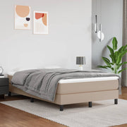 Pocketveringmatras 120x200x20 cm kunstleer cappuccino