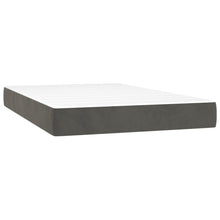 Pocketveringmatras 120X200X20 Cm Fluweel Donkergrijs