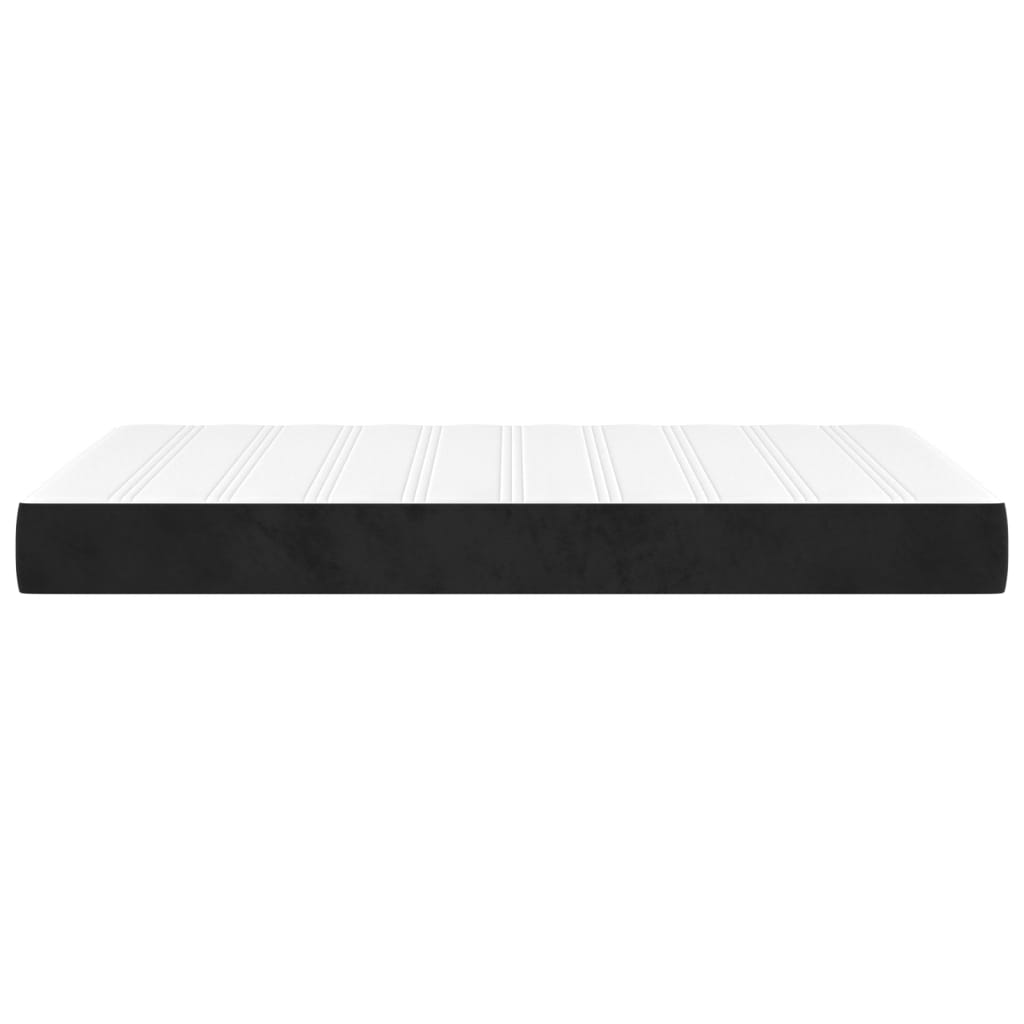 Pocketveringmatras 120X200X20 Cm Fluweel Zwart