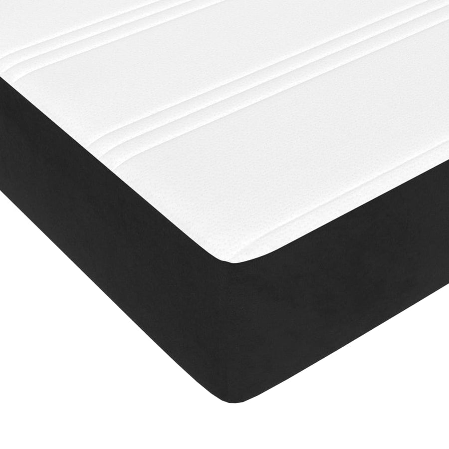 Pocketveringmatras 120X200X20 Cm Fluweel Zwart