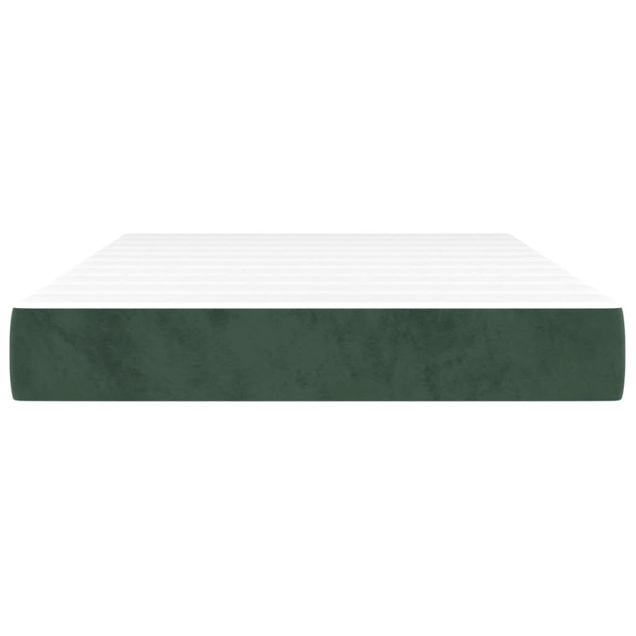 Pocketveringmatras 120X200X20 Cm Fluweel Donkergroen