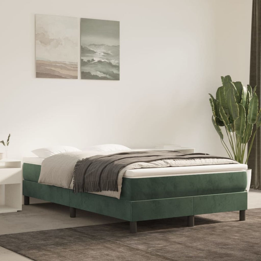 Pocketveringmatras 80X200X20 Cm Fluweel Donkergroen