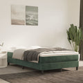Pocket spring mattress medium 120x200x20 cm velvet dark green
