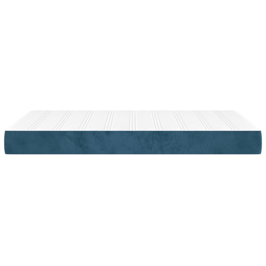 Pocketveringmatras 120X200X20 Cm Fluweel Donkerblauw
