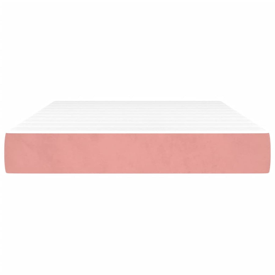 Pocketveringmatras 120X200X20 Cm Fluweel Roze