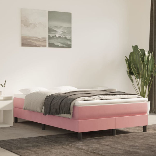 Pocketveringmatras 120X200X20 Cm Fluweel Roze