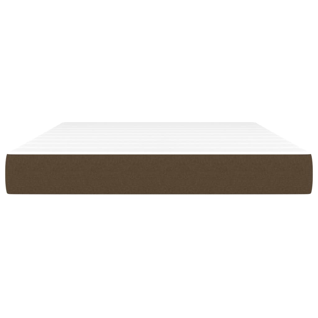 Pocketveringmatras 140x190x20 cm stof donkerbruin