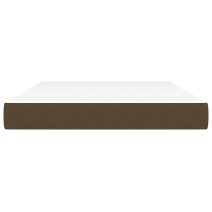 Pocketveringmatras 140x190x20 cm stof donkerbruin