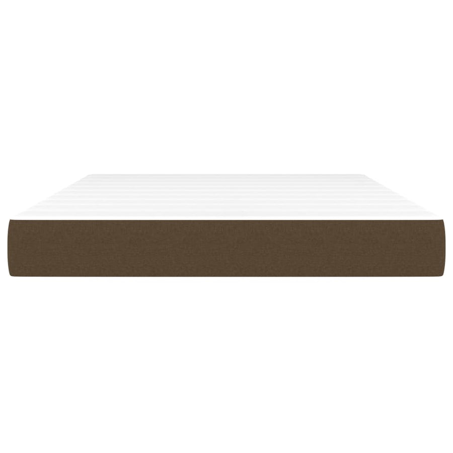Pocketveringmatras 140x190x20 cm stof donkerbruin
