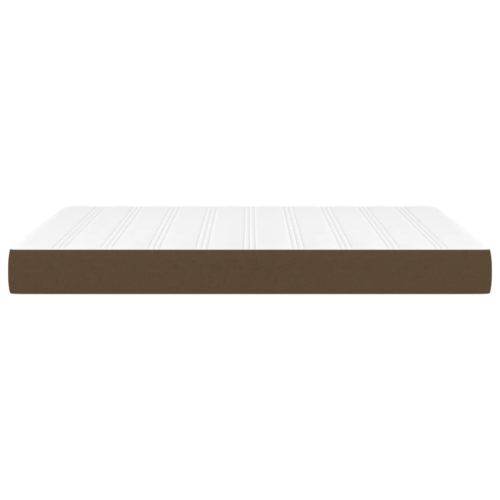 Pocketveringmatras 140x190x20 cm stof donkerbruin