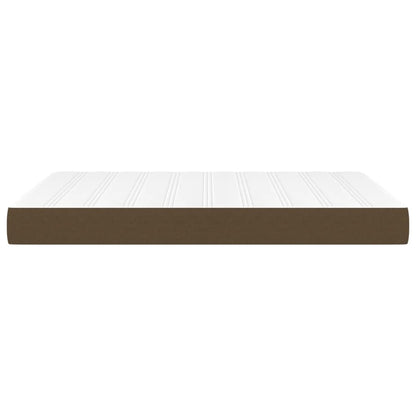 Pocketveringmatras 140x190x20 cm stof donkerbruin