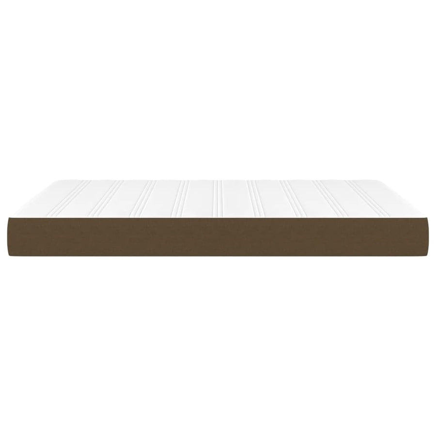 Pocketveringmatras 140x190x20 cm stof donkerbruin