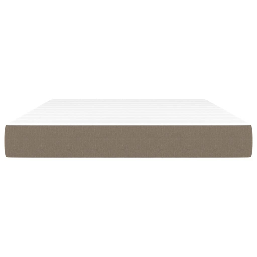 Pocketveringmatras 140x190x20 cm stof taupe