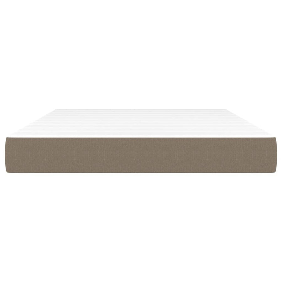 Pocketveringmatras 140x190x20 cm stof taupe