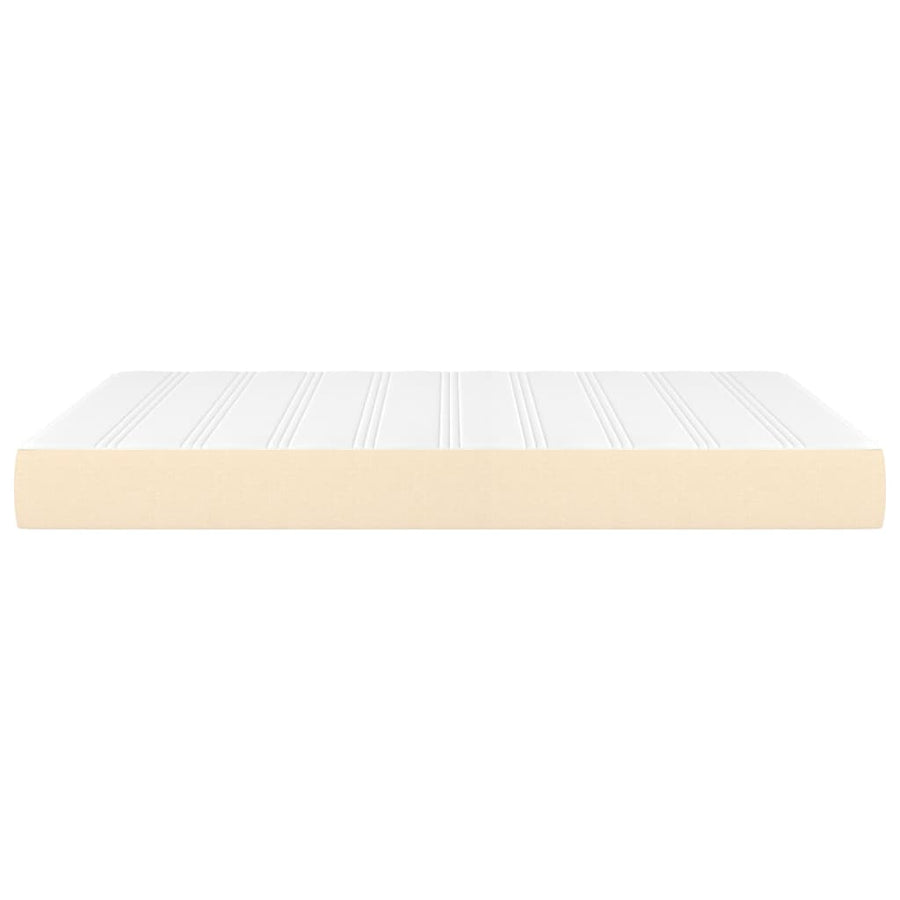 Pocketveringmatras 140x190x20 cm stof crèmekleurig