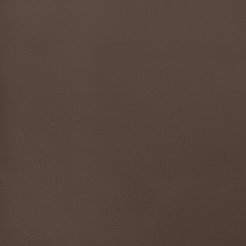 Pocketveringmatras 140x190x20 cm kunstleer bruin