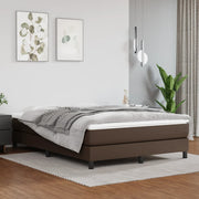 Pocketveringmatras medium 140x190x20 cm kunstleer bruin