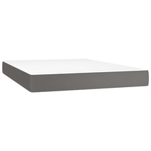 Pocketveringmatras 140x190x20 cm kunstleer grijs