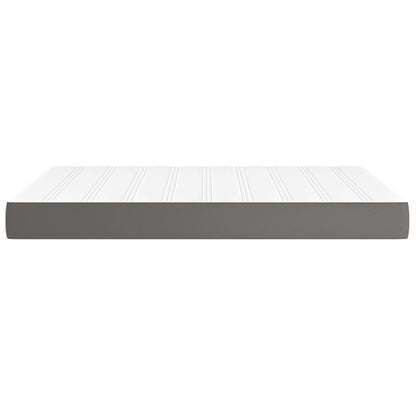 Pocketveringmatras 140x190x20 cm kunstleer grijs