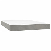 Pocketveringmatras 140X190X20 Cm Fluweel Lichtgrijs