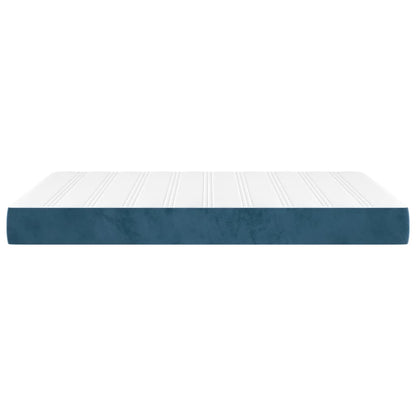 Pocketveringmatras 140X190X20 Cm Fluweel Donkerblauw