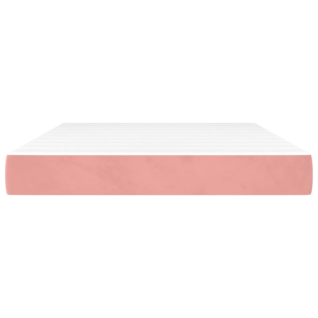 Pocketveringmatras 140X190X20 Cm Fluweel Roze