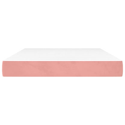 Pocketveringmatras 140X190X20 Cm Fluweel Roze