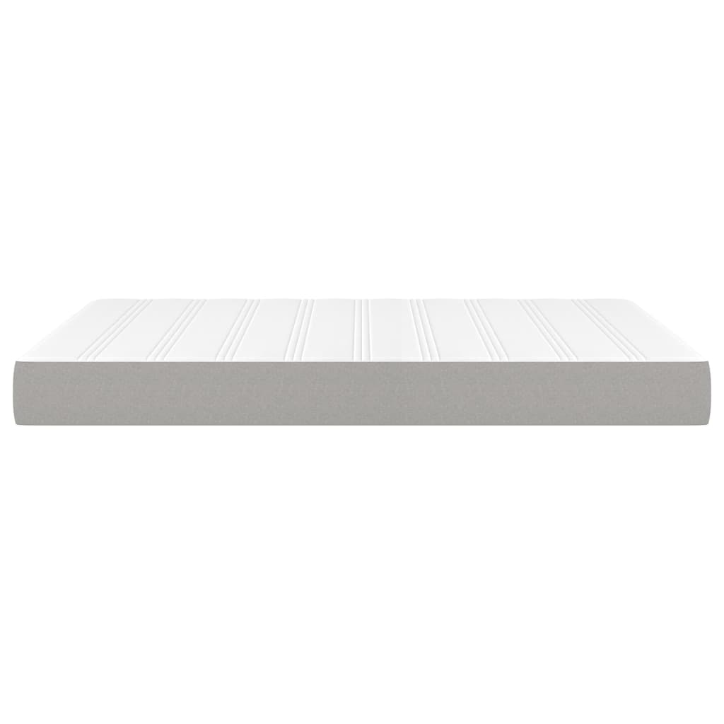 Pocketveringmatras 140x200x20 cm stof lichtgrijs