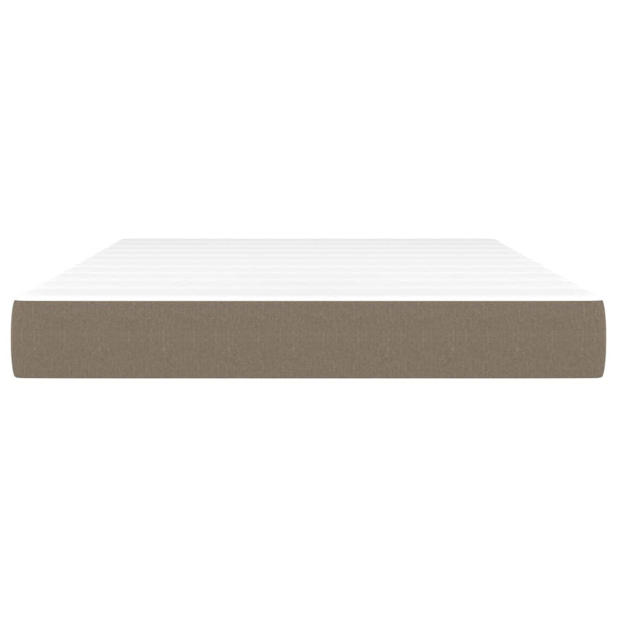 Pocketveringmatras 140x200x20 cm stof taupe